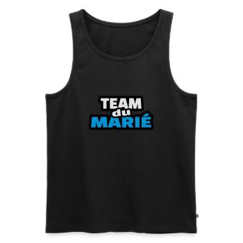 team du marié (vers.16) - Débardeur bio Premium Homme - noir - Devant - Michal (187cm)