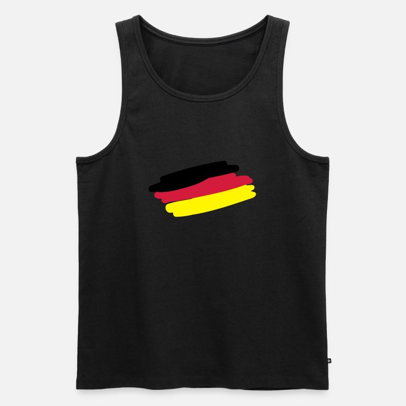 germany_flag_f3 - Männer Premium Bio Tank Top - Schwarz