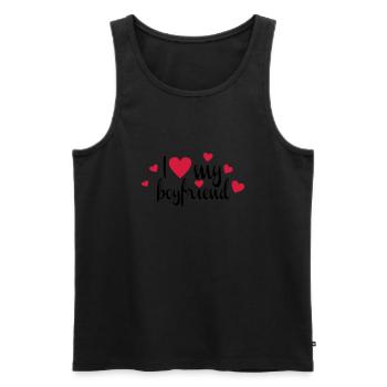 Freund - Männer Premium Bio Tank Top - Schwarz - Vorne - AI Model Male 178 light (178cm)