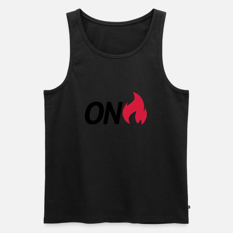 on fire - Männer Premium Bio Tank Top - Schwarz
