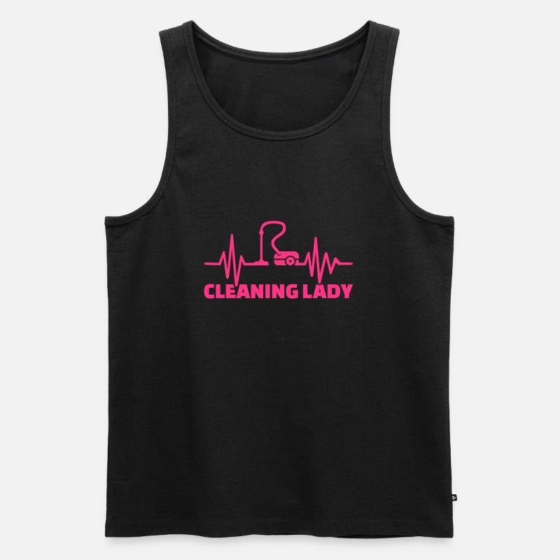 Putzfrau - Männer Premium Bio Tank Top - Schwarz
