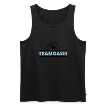 team_gassi_002 - Männer Premium Bio Tank Top - Schwarz - Vorne - AI Model Male 178 light (178cm)