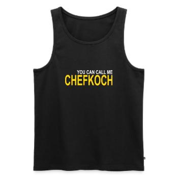 Chef - Débardeur bio Premium Homme - noir - Devant - Michal (187cm)