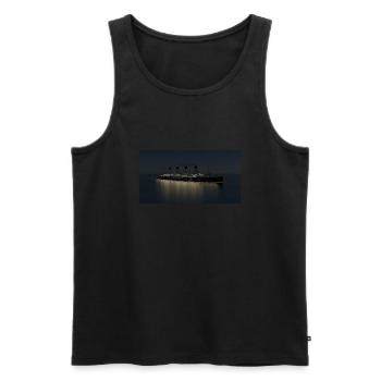 Titanic - Night - Männer Premium Bio Tank Top - Schwarz - Vorne - AI Model Male 178 light (178cm)