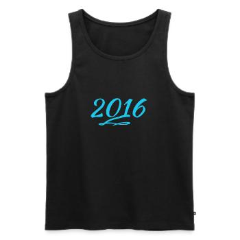 2016 - Débardeur bio Premium Homme - noir - Devant - AI Model Male 178 light (178cm)