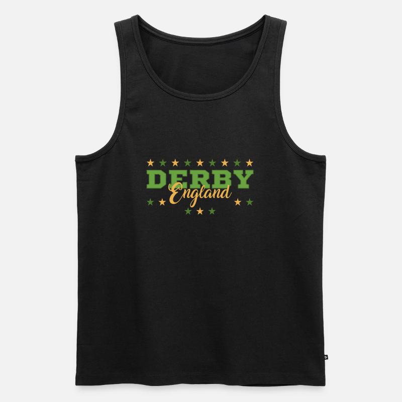 Derby - Männer Premium Bio Tank Top - Schwarz