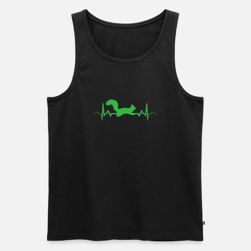 Eichhörnchen Herzschlag Waldbewohner Wald - Männer Premium Bio Tank Top - Schwarz