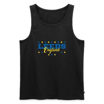 Leeds1 - Débardeur bio Premium Homme - noir - Devant - Michal (187cm)
