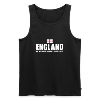 Pas de casques pas de coussinets juste des ballons Angleterre Rugby - Débardeur bio Premium Homme - noir - Devant - Michal (187cm)