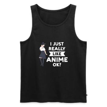 Anime merch Anime Anime Merchandise Geschenk - Männer Premium Bio Tank Top - Schwarz - Vorne - AI Model Male 178 light (178cm)