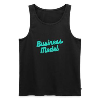 Business model - Débardeur bio Premium Homme - noir - Devant - Michal (187cm)