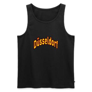 Dusseldorf - Men's Premium Organic Tank Top - black - Front - Michal (187cm)