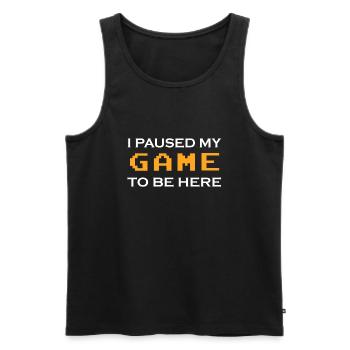 Game Gaming PC - Men's Premium Organic Tank Top - black - Front - AI Model Male 178 light (178cm)
