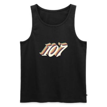 107th anniversary vintage - Men's Premium Organic Tank Top - black - Front - Michal (187cm)