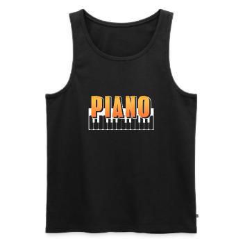 PIANO Awesome Retro Pianist conçoit un t-shirt - Débardeur bio Premium Homme - noir - Devant - Michal (187cm)