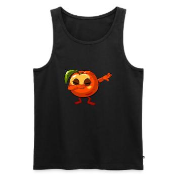 Dabbing Peach - Men's Premium Organic Tank Top - black - Front - AI Model Male 178 light (178cm)