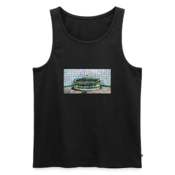 Fonte Mourisca fountain in Sintra, Portugal - Men's Premium Organic Tank Top - black - Front - AI Model Male 178 light (178cm)