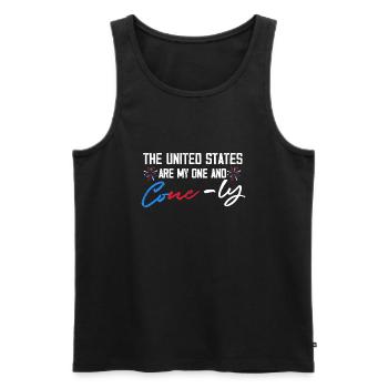the united states are my one and conely Design - Männer Premium Bio Tank Top - Schwarz - Vorne - AI Model Male 178 light (178cm)