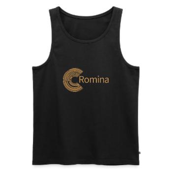 Für Romina - Männer Premium Bio Tank Top - Schwarz - Vorne - Michal (187cm)