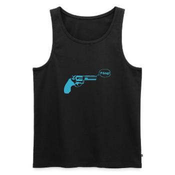 pistole päng - Männer Premium Bio Tank Top - Schwarz - Vorne - Michal (187cm)