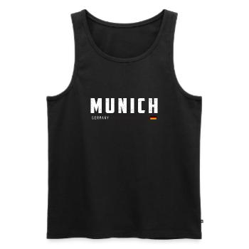 Munich Germany Vintage Retro - Débardeur bio Premium Homme - noir - Devant - Michal (187cm)