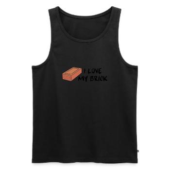 I Love My Brick - Father Jack - Men's Premium Organic Tank Top - black - Front - Michal (187cm)