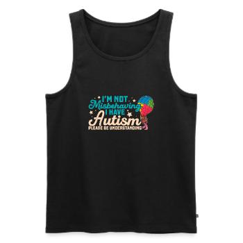 Balloon Autistic Autism thing puzzle piece - Men's Premium Organic Tank Top - black - Front - Michal (187cm)