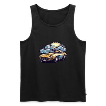Auto / Fahrzeug / PKW / Mobil / Old Timer / fahren - Männer Premium Bio Tank Top - Schwarz - Vorne - AI Model Male 178 light (178cm)