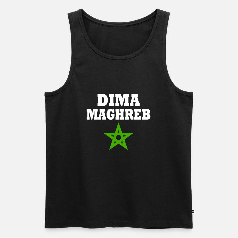 Dima maghreb - Männer Premium Bio Tank Top - Schwarz