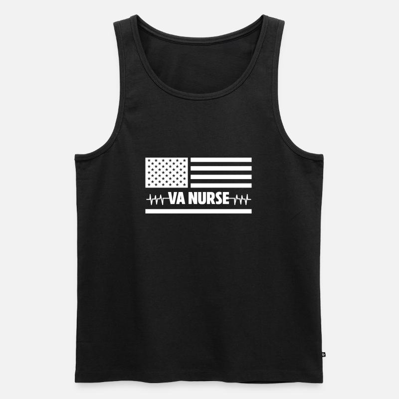 VA Nurse - Männer Premium Bio Tank Top - Schwarz