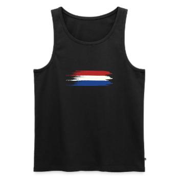 Drapeau des Pays-Bas Hollande - Débardeur bio Premium Homme - noir - Devant - Michal (187cm)