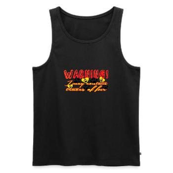 Liebe zu Tieren. Achtung, es kann Haare enthalten. - Männer Premium Bio Tank Top - Schwarz - Vorne - AI Model Male 178 light (178cm)