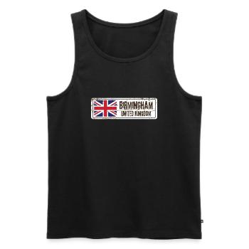 Birmingham Royaume-Uni Drapeau - Débardeur bio Premium Homme - noir - Devant - Michal (187cm)
