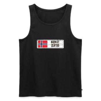 Osoyro Norwegen Flagge - Männer Premium Bio Tank Top - Schwarz - Vorne - Michal (187cm)