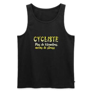 Bicycle bicycle bicycle bike biker mtb 2 - Men's Premium Organic Tank Top - black - Front - Michal (187cm)
