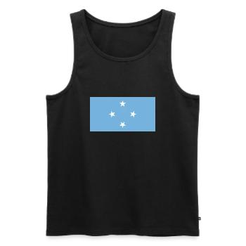 Micronesia - Men's Premium Organic Tank Top - black - Front - AI Model Male 178 light (178cm)