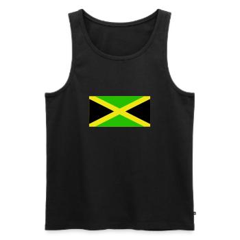 Jamaïque drapeau - Débardeur bio Premium Homme - noir - Devant - Michal (187cm)