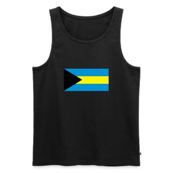 Bahamas Flagge - Männer Premium Bio Tank Top - Schwarz - Vorne - Michal (187cm)