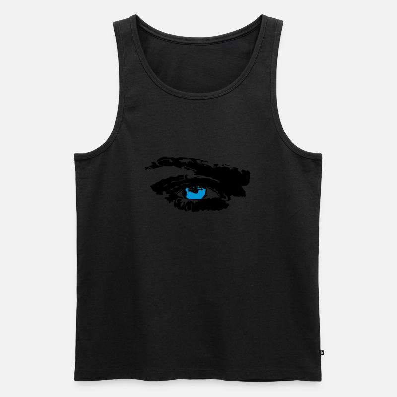 Auge Polychrom 280d - Männer Premium Bio Tank Top - Schwarz