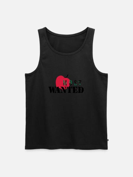 appel most wanted_Vec_3 de - Männer Premium Bio Tank Top - Schwarz