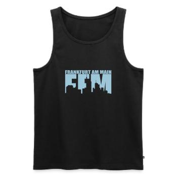 FFM - Frankfurt am Main - Men's Premium Organic Tank Top - black - Front - AI Model Male 178 light (178cm)