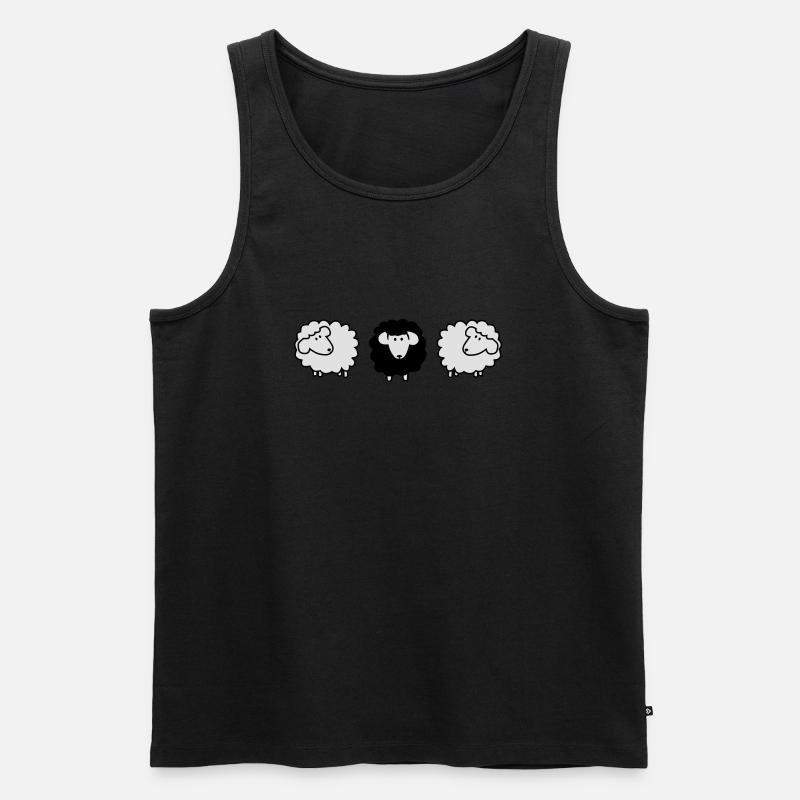 scharzes schaf - Männer Premium Bio Tank Top - Schwarz