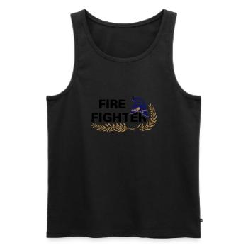 Fire Fighter helmet sprig - Männer Premium Bio Tank Top - Schwarz - Vorne - Michal (187cm)