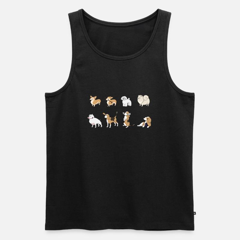 Hund - Männer Premium Bio Tank Top - Schwarz