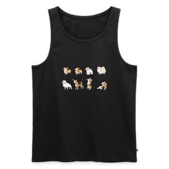 Hunde witzig - Männer Premium Bio Tank Top - Schwarz - Vorne - Michal (187cm)