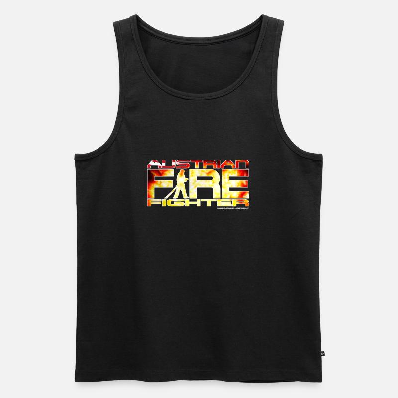 austrian firefighter Logo - Männer Premium Bio Tank Top - Schwarz