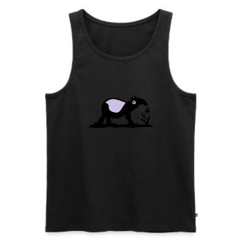 Tapir - Männer Premium Bio Tank Top - Schwarz - Vorne - AI Model Male 178 light (178cm)