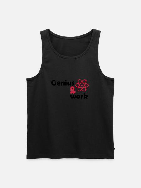 genius at work - Männer Premium Bio Tank Top - Schwarz