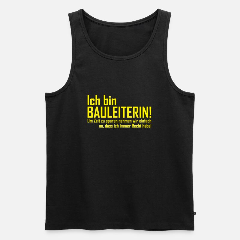 ich bin bauleiterin - Männer Premium Bio Tank Top - Schwarz