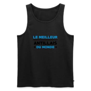 Antilles / Antillais / Antillaise / Martinique - Débardeur bio Premium Homme - noir - Devant - Michal (187cm)